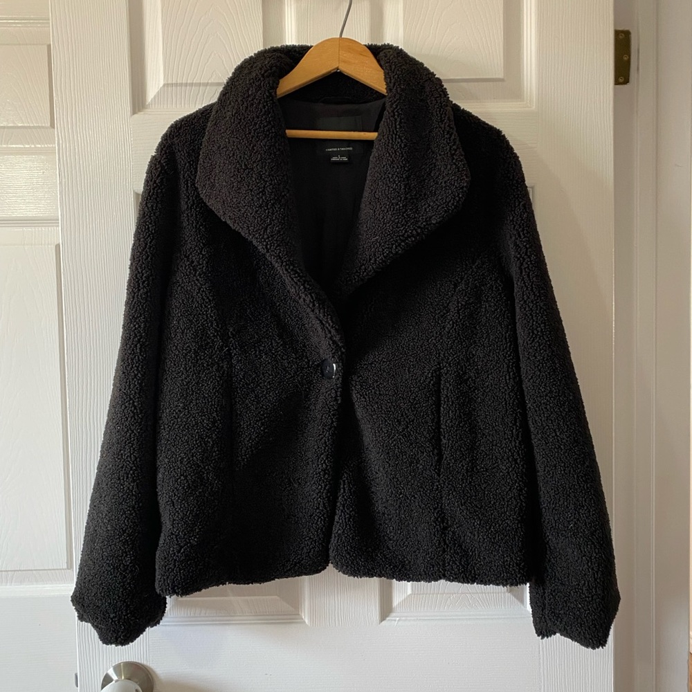 Sanctuary Faux Sherpa Teddy Jacket In Black